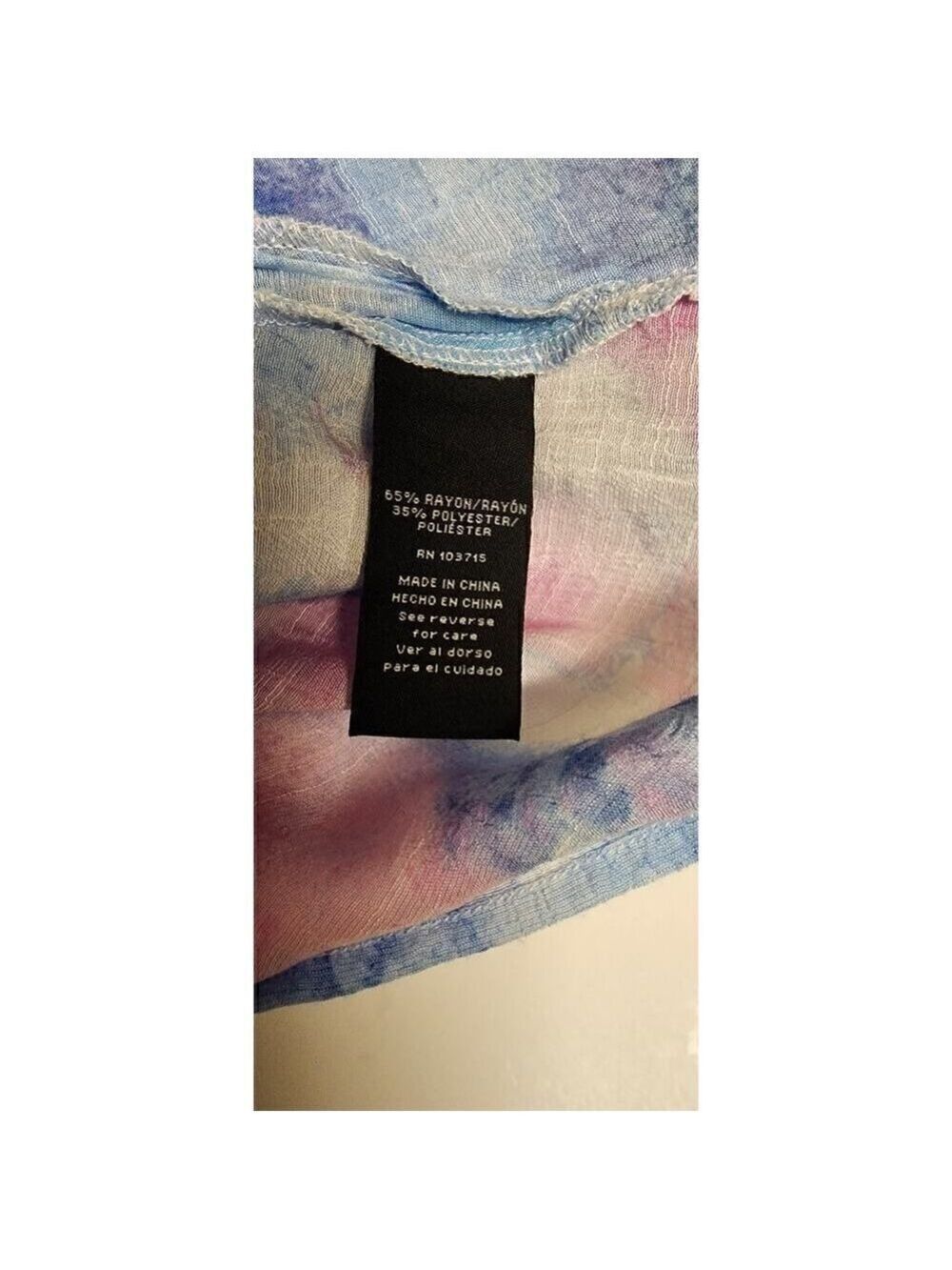 Zac & Rachel Tie Dye Round Neck Short Sleeve Blue/Pink Size Medium - Picture 6 of 6